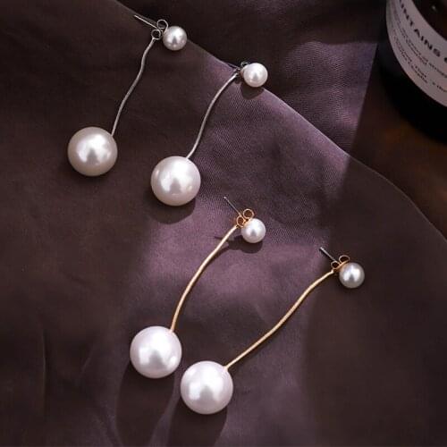 Hot Sale Simple Imitation Pearl Earrings 2021 New Accessories Wholesale Jewelry Female Long Section Earrings Bijoux Gift