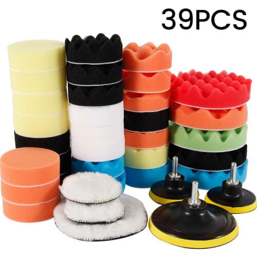 Car Polishing Sponge Pads Kit Foam Pad Buffer Kit Polishing Machine Wax Pads for Removes Scratches Polishing Pad