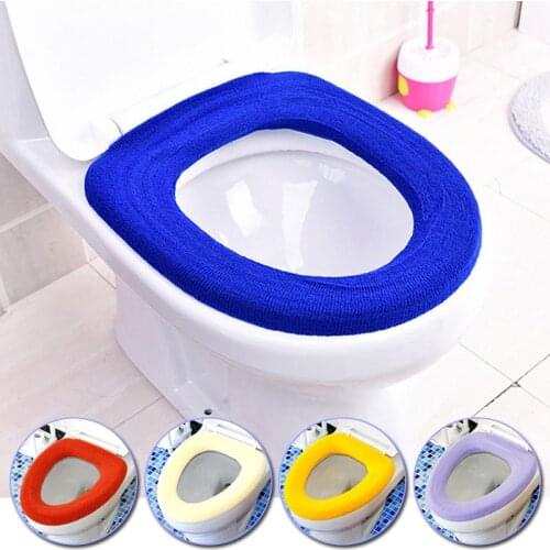 1pc Colorful Warm Soft Washable Toilet Seat Cover Mat Set for Home Decor Closestool Mat Seat Case Toilet Lid Cover Accessories