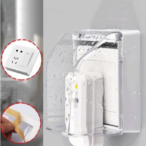 1PCS 86Type Switch Protection Cover Wall Socket Switch Plate Child Anti-electric DustProof Waterproof Box Socket Accessories