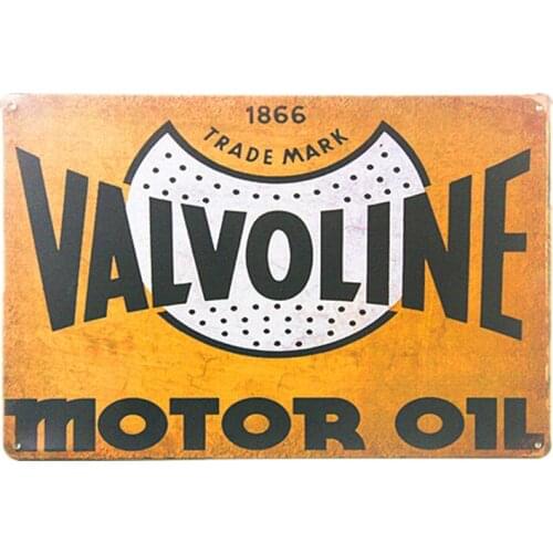 TIN SIGN shabby chic star from 1866 Valvo line Motor Oil vintage metal tin sign wall plaque
