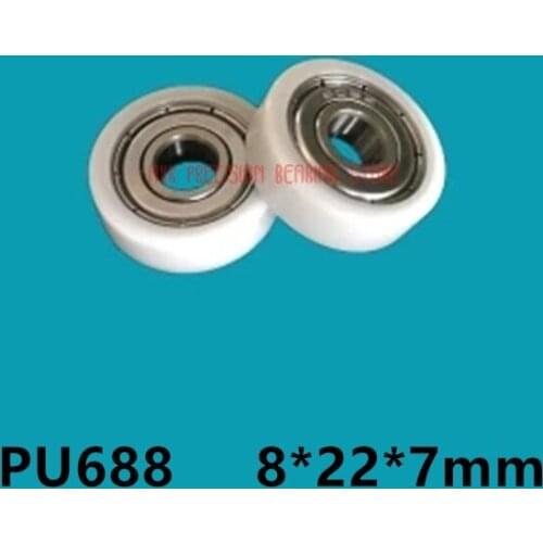 Plastic bearing nylon wheel roller pulley10pcs 8*22*7mm 688 plane pulley wheel nylon plastic 688 bearing pulley for 3D printer