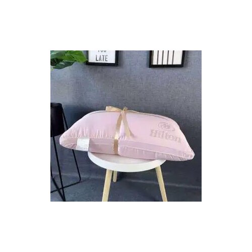 Hilton Five-star Hotel Pillow Pure Color Microfiber Filled Cushion Bedroom Sleeping Bedding Pillow Core 48x74cm Pink pillow