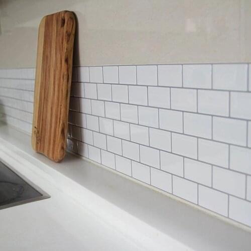 Peel And Stick Backsplash Removable Self Adhesive Mosaic Art Tile Wall Sticker Vinyl Bathroom Kitchen Home Decor DIY