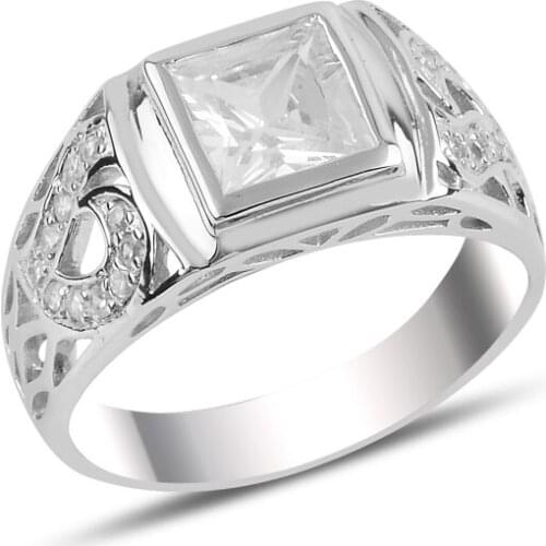 Silver 925 Sterling Zircon Stone Ring