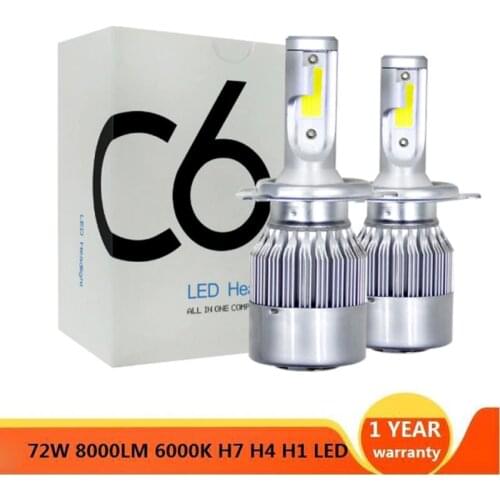 Super Bright Car Headlights H7 LED H4 led H1 H8 H11 9005 HB4 9006 Auto Bulb 72W 8000LM Automobiles Headlamp 6000K 4300K 8000K