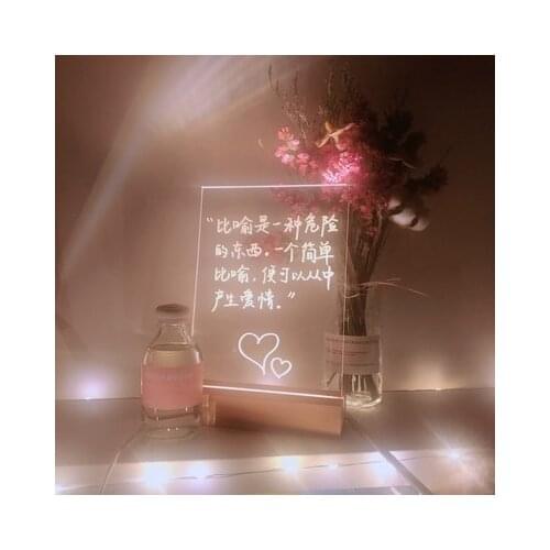 Creative Acrylic Light Board Draw With Night Light In Dark Children Funny Toys Writing Magic Board Set