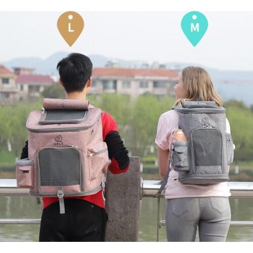 Outdoor Cat Mesh Carrier Backpack Breathable Pet Bag For Dogs Fashion Portable Carrier Bags Comfort Carrier for Small Medium Dog