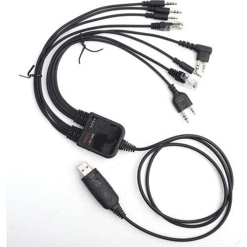 8 In 1 USB Programming Cable For KENWOOD/ QuanShengcn/ Tyt/ Motorola Radio C2102 Multi-Function 8-In-1 Frequency Writing Cable