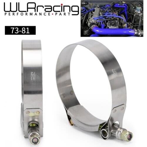 WLR - (2PCS/LOT) 2.75" CLAMPS 73MM-81MM STAINLESS SILICONE TURBO HOSE COUPLER T BOLT CLAMP KIT HIGH QUALITY SS304 WLR5253