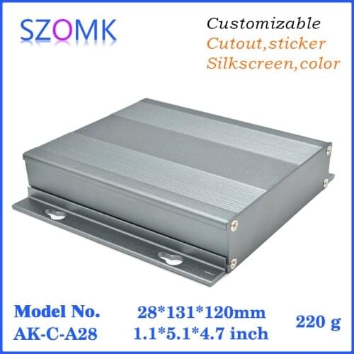 1 piece, 28*131*120mm hot sales extruded aluminum equipment enclosure project box szomk DC/AC power inverter aluminum case