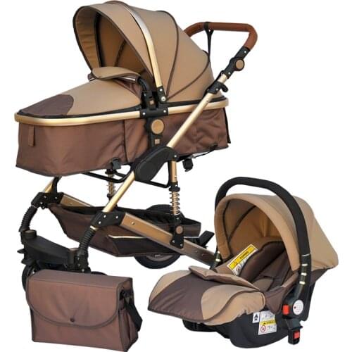 2018 Luxury baby stroller Bebek arabasi Infant poussette Pushchair Prams for newborns kinderwagens Brand Pouch