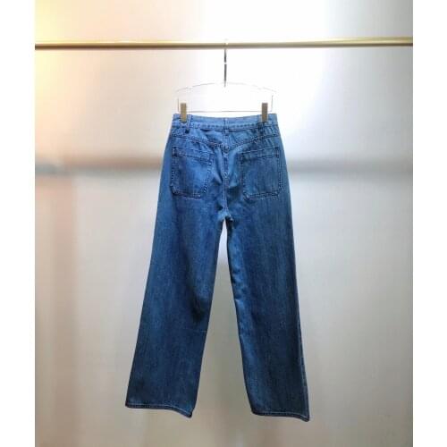 2021 women casua girl daily pant blue jeans