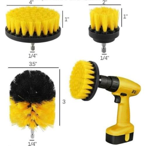 3Pcs Drill Brush Cleaner Kit Power Scrubber for Cleaning Bathroom Bathtub Cleaning Brushes Scrub Drill Car Cleaning Tools