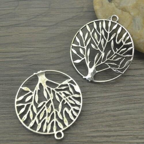 7pcs Charms metal tree ,Antique Making pendant fit,Vintage Tibetan Silver,jewelry DIY bracelet necklace 42*38mm 4403A