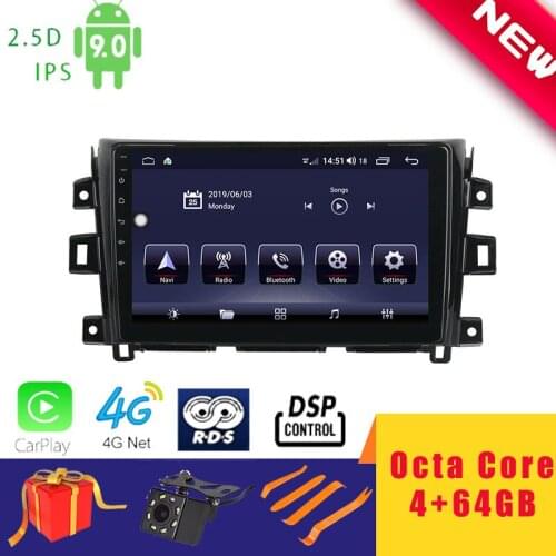 9" Android 10.0 Car Multimedia Player Stereo for Nissan NAVARA 2017+ Navigation Head Unit Octa Core DSP 2.5D+IPS 4G Carplay