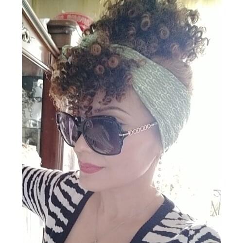 Afro Kinky Curly Hair Ponytail High Puff Clip in Hairpiece Synthetic Drawstring Ponytail with Bangs Hair Bun Extensions