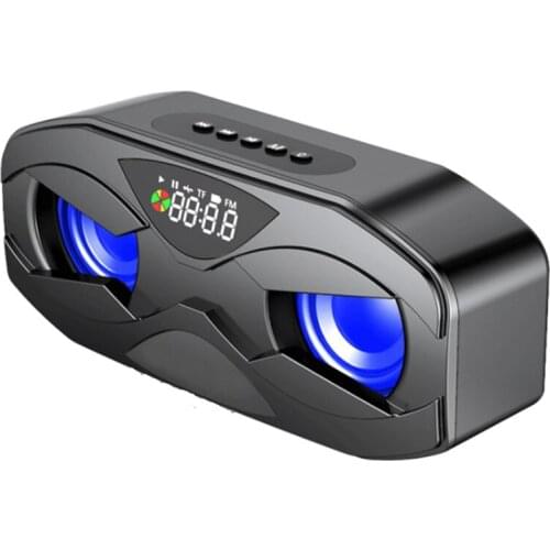 M8 Bluetooth Speaker LED Rhythm Flash Wireless Loudspeaker FM Radio Alarm Clock TF Card Support Subwoofer M5