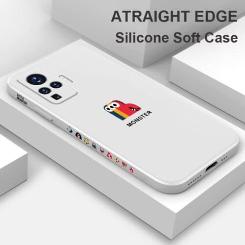 For Vivo X50 Pro Cases Original Fashion Liquid Silicone Shockproof Soft Shell Cover For Vivo X50Pro Cartoon Phone Case