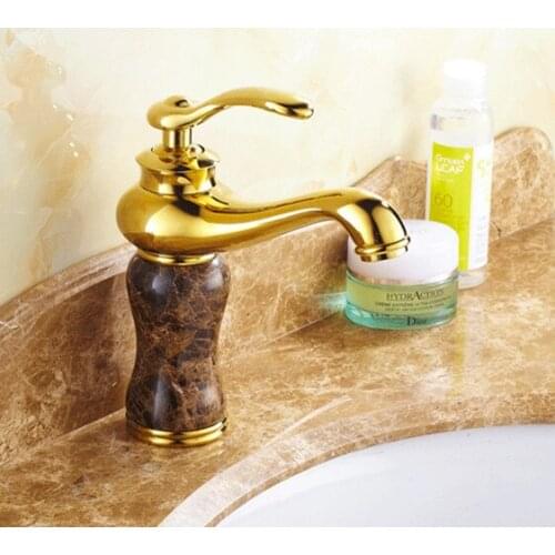 Four color golden bathroom basin faucet be choose DONA Sanitary ware deck mounted bathroom basin water faucets