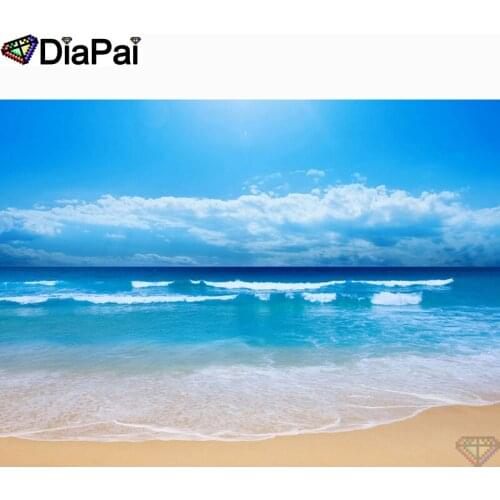 DIAPAI 5D Diamond Pattern Rhinestone Needlework Diy Diamond Painting Cross Stitch "Sea scenery"Diamond Embroidery A26538