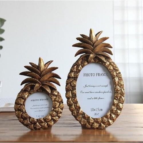 Retro Style Ellipse Pineapple Picture Frames Photo Frame Best Birthday Gift Home Decor Photo Frame Gold And Silver