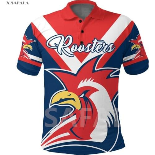 Sydney Bulldog Canberra Cowboy Cronulla 3D Full Printed Men Women Thin Polo Shirt Collar Short Sleeve Street Wear Casual Tee