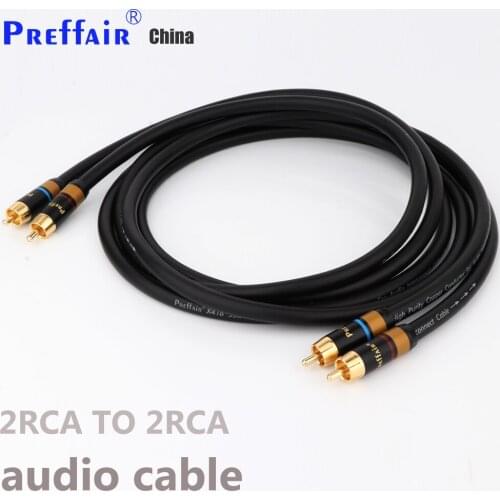 Hifi audio OFC OCC Copper RCA Audio interconnct cable hi-end RCA to RCA extension cable with gold plated RCA connector plug