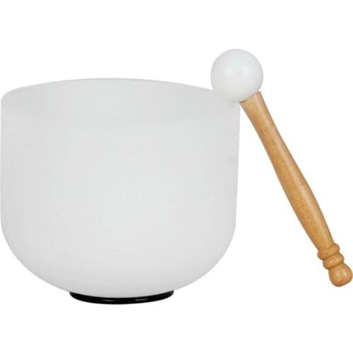 Rubber Mallet Stick Beater for Crystal Singing Bowl Wooden Handle Professional Sound Bowl Striker with Rubber Ring Meditation