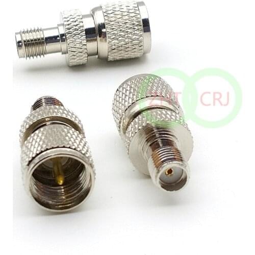 Brass SMA Female to MINI UHF Male Nickelplated Straight Coaxial Adapter New
