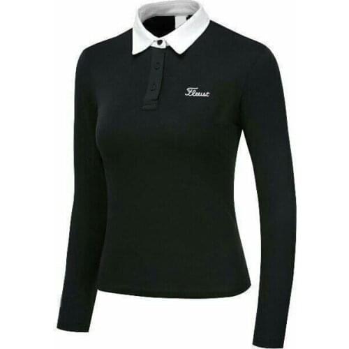 Hot Ladies Golf Clothing Wear Lidies Long Sleeve Polyester Spring Outdoor Sports Sweat Shirt Quick Dry