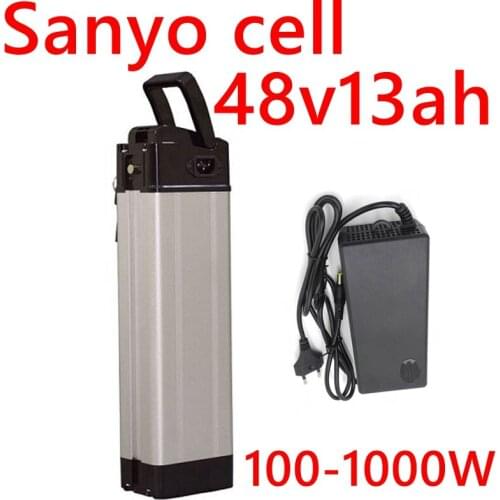 48V 13AH 1000W top discharge for Sanyo cell electric bike battery lithium battery Aluminum housing with charger