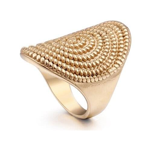 European and American personality retro round spot ring mens punk jewelry