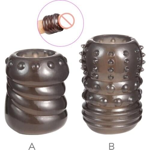 Male Glans Foreskin Resistance Sleeve With Spikes Lasting Enlargement Penis Rings Sex Toys for Men Delay Ejaculation Cock Ring