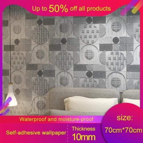 3D Solid Wall Stickers Thickening Wallpaper Living Room Wall Bedroom Decoration Room Classical Pattern Creative Anti-collision