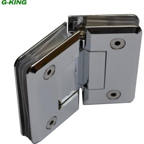 Pure copper precision casting 135 degree glass clamp glass door hinge glass hinge high-grade mirror glass clip