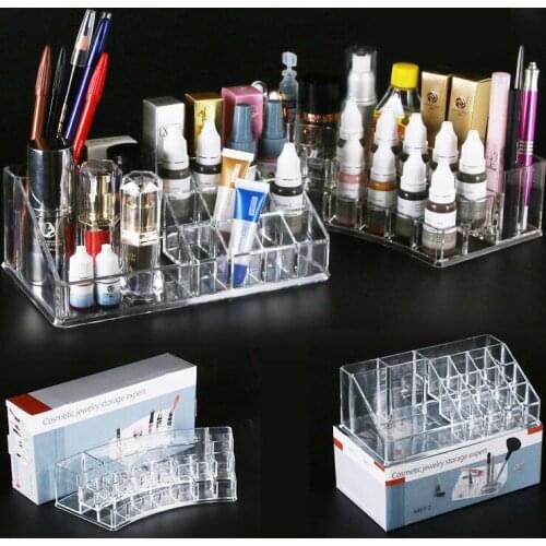 Transparant Acryl Multi-layer Lade Vierkante Arc Make Organizerr Desktop Creatieve Sieraden Opbergdoos Cosmetische Tattoo Tool