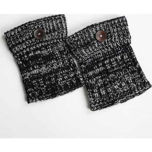 Womens Winter Warm Crochet Knit Fur Trim Leg Warmers Cuffs Toppers Boot Socks Warmers Socks Boot Cover