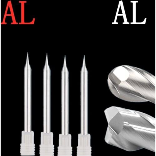 0.15 0.25 0.2MM 0.3MM 0.4MM 0.5MM 0.6MM 0.7MM 0.8MM Small diameter Square End Mill HRC60 CNC2 flutes Milling Cutters Router Bits