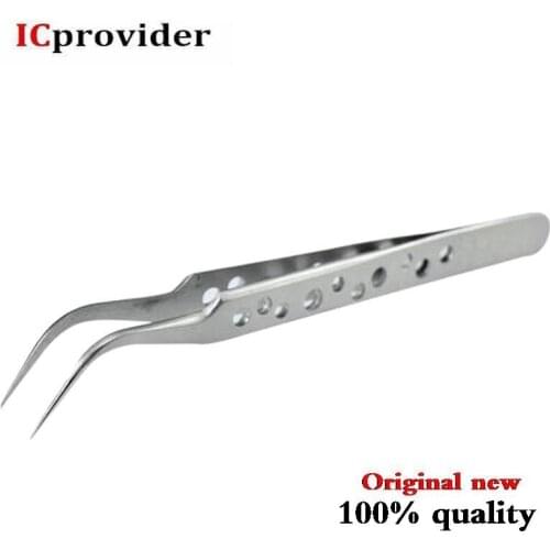 1PC WL838 Tweezers High Precision Stainless Steel Curved Tweezers Forceps