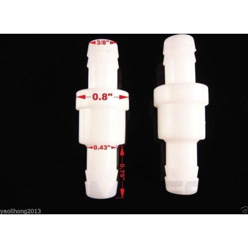 1Pcs10mm Plastic One Way Inline Check Valve Gas Air Liquid Water Fluids Valve for water petrol diesel oils