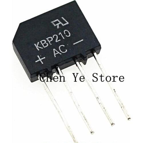 Free Shipping10pcs KBP210 2A 1000V DIP-4 4Pin Bridge Rectifier Diode Single Phase Bridge Rectifier