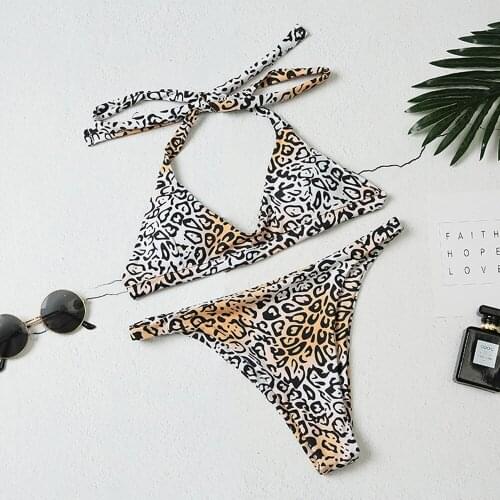 2020 New Bikini Swimwear Women Swimsuit Leopard Bikini Set Push Up Bathing Suit Female Summer Beach Wear Biquini