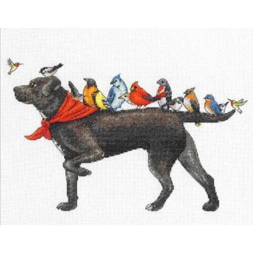 2020 Drop Shipping DIY Artwork Hunting Dog Embroidery Kit UK with 100% Cotton Flosses & Free Shipping for Home Wall Decor