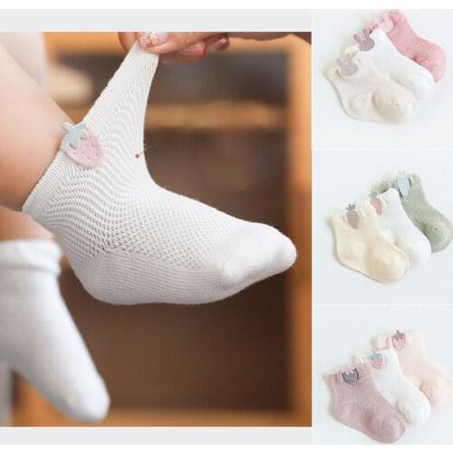 3pcs Baby Socks Mesh Cotton Soild Short Socks for Toddler Infant Girls Boys Summer Little Girl Baby Stuff for Newborns Gifts