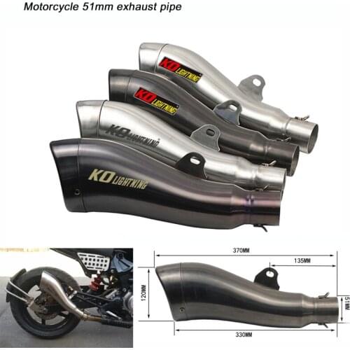 38-51mm Heade Exhaust Vent Tip Pipe Removable DB Killer Refit Motorcycle Stainless Steel Muffler Silencer Tubes System Silp on