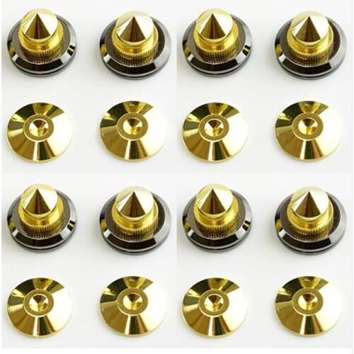 8 set Mini Portable Audio Speaker Spikes Speakers Repair Parts DIY Speaker Stand Shock Pin Nails And Pads Accessories