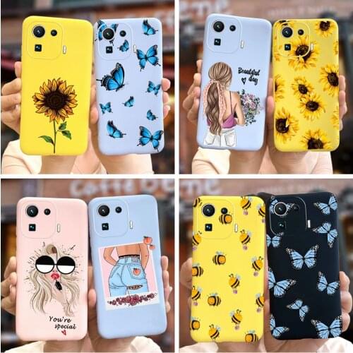 Blue Butterfly Case For Xiaomi Mi 11 Lite Case Soft Silicone Back Cover For Xiaomi Mi 11 Lite Mi11 Pro Ultra Mi 11 i Lite Bumper