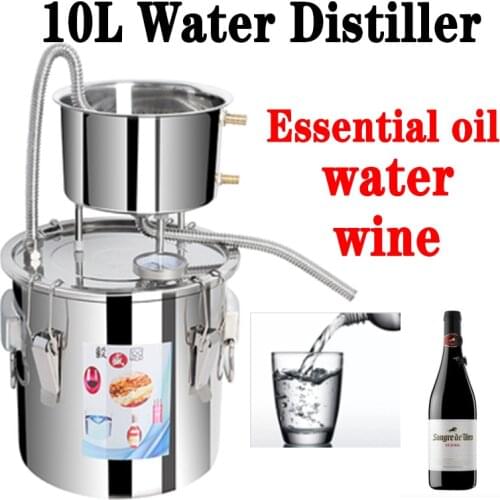 10L Water Distiller Wine Steamer Brewing Equipment Roasting Wine Machine Water Filter Wine Brandy Essential Oil Brewing Kit
