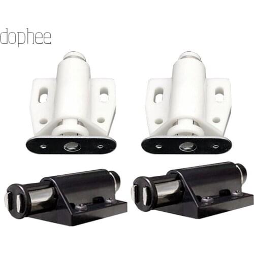 Dophee 2pcs Cabinet Door Stopper DIY Magnetic Push to Open Touch Catch Stop Self-Aligning Cabinet Kitchen door cupboard Magnet